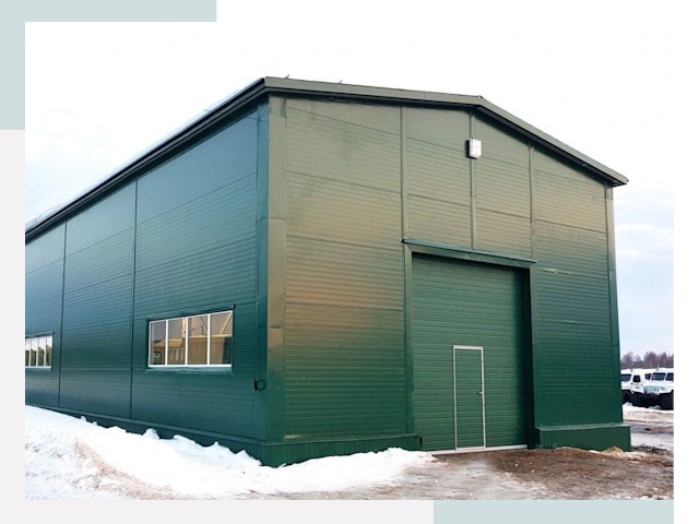 Двускатные ангары в Лобне