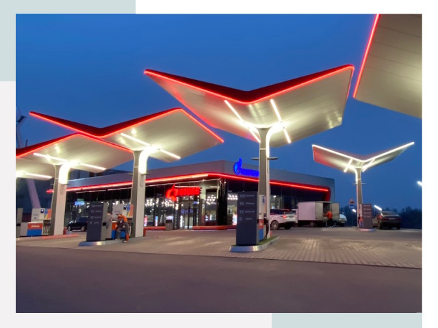 Навесы для АЗС в Лобне