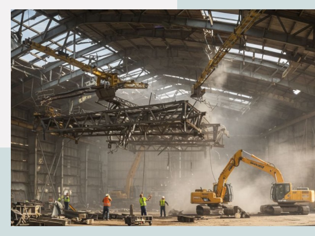 Демонтаж ангаров в Лобне от 620 руб. за м²