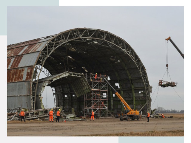 Демонтаж ангаров в Лобне