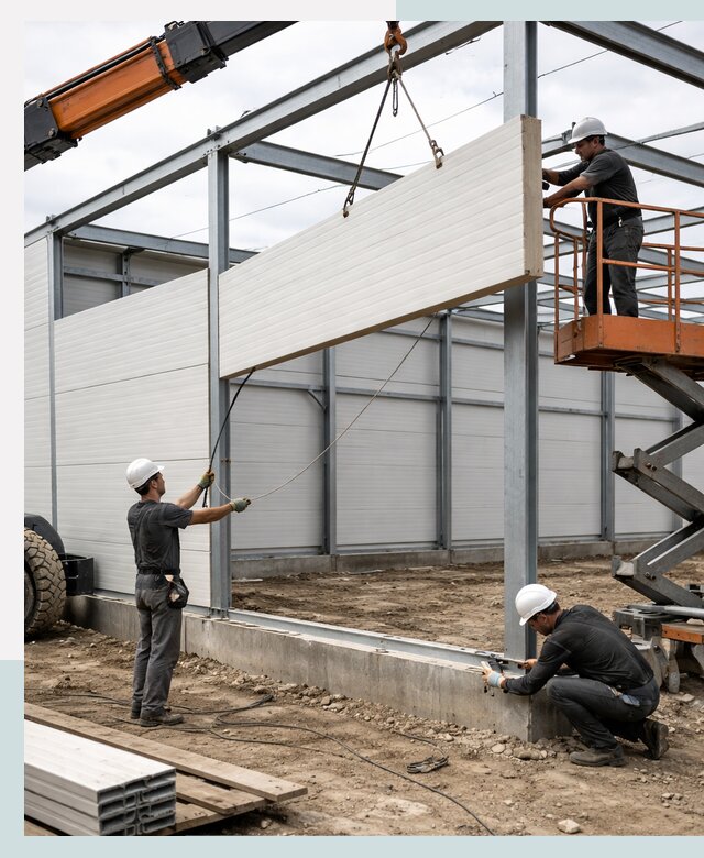 Строительство складов из сэндвич панелей в Лобне под ключ